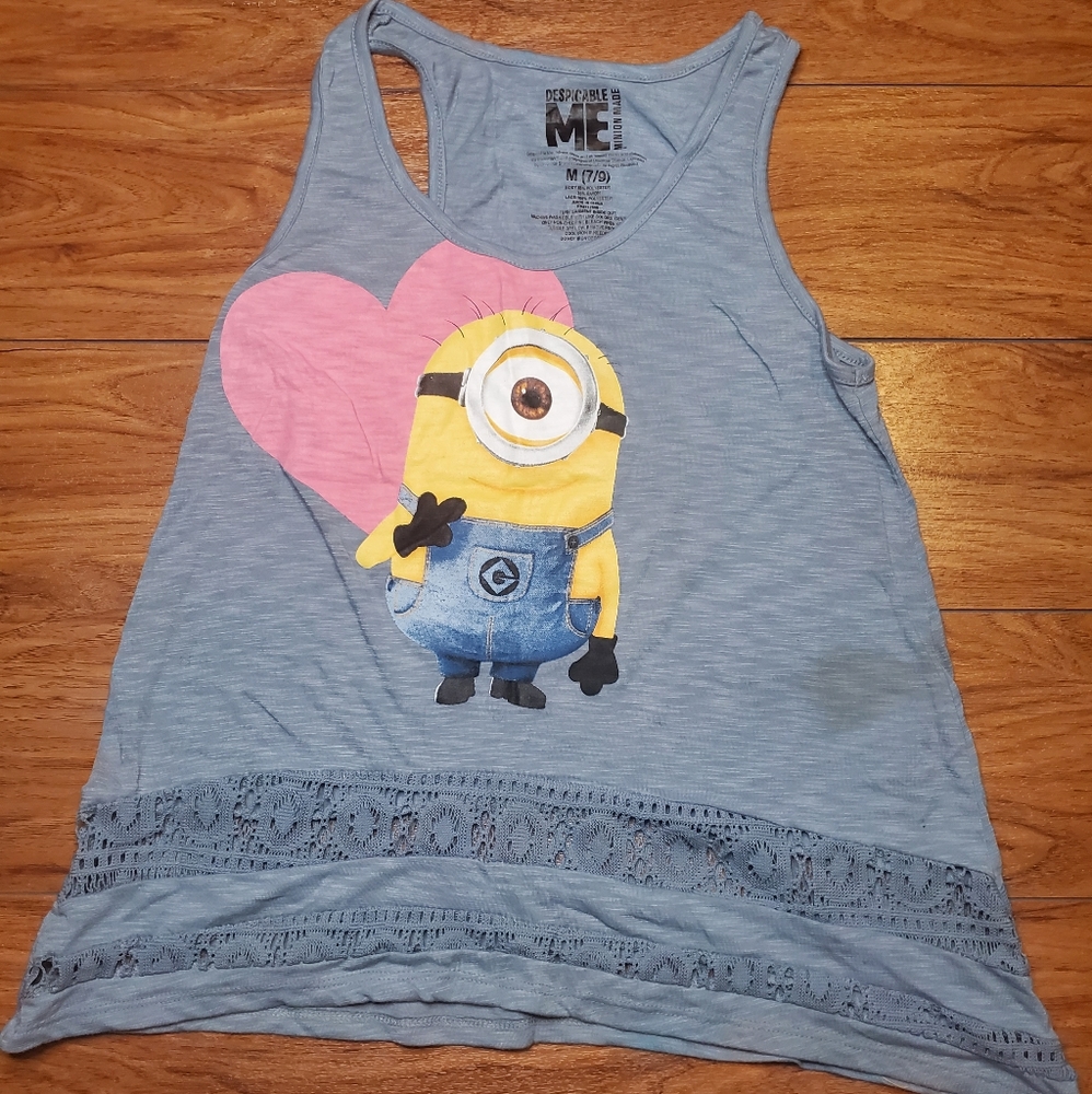 Despicable Me Minion Made Tank Top sz Medium